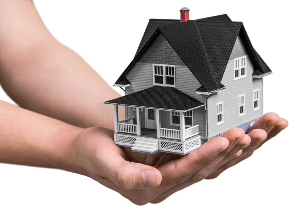 Hands Holding House Model